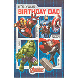 Marvel Avengers Dad Birthday Card