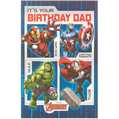 Marvel Avengers Dad Birthday Card