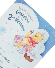 Winnie The Pooh for A Special Grandson On His 2nd Birthday Card