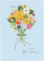 Beautiful Floral Posy On Your Birthday Card
