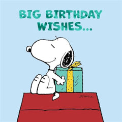 Peanuts Snoopy Big Birthday Wishes... Birthday Card