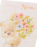 Teddy & Flowers Design for Nan Mother's Day Card