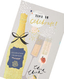 Birthday Card for Her/Friend -Time to Celebrate-Bubbly Champagne