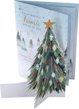 Hallmark Boxed Christmas Card for Fianc�e - Classic Winter Scene with Tree Design