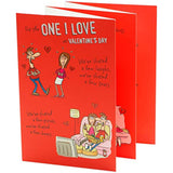 One I Love Funny Valentines Day Card For Him/Her With Envelope - Humorous Design