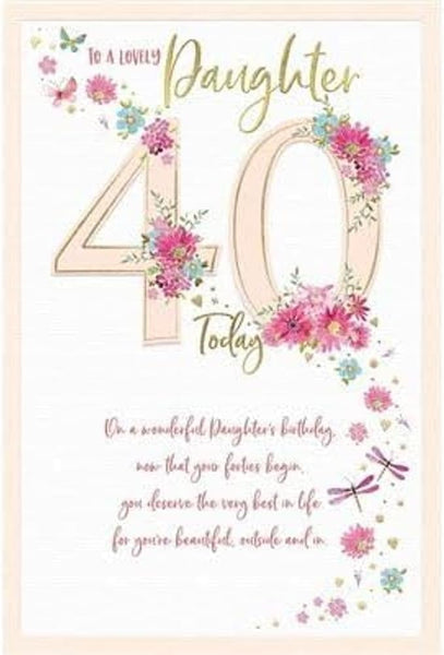 Daughter 40th Birthday Flowers And Dragonflies