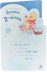 Winnie The Pooh for A Special Grandson On His 2nd Birthday Card