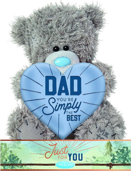 Tatty Teddy Father's Day Card – Adorable Bear with 'Dad, You're Simply the Best' Heart