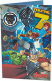 Marvel Avengers 7th Birthday Card with Badge