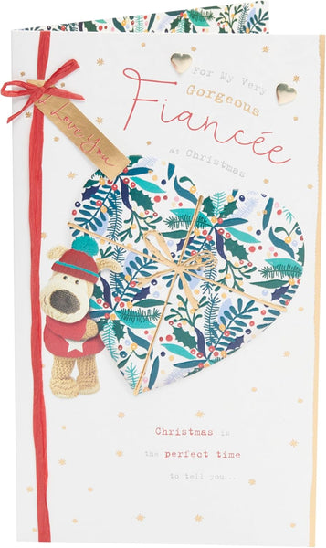 Boofle Embellished My Very Gorgeous Fianc�e Cuddly Cute Christmas Greeting Card