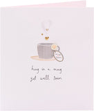 Get Well Soon Handmade Card Hug in a Mug
