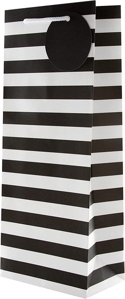 Multi Occasion Bottle Gift Bag Contemporary Black Designs