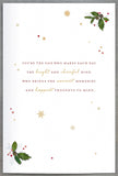 One I Love Laser die cut heart Christmas Card