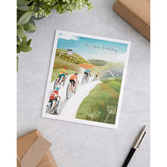 Scenic Cycling Design Birthday Card For Him/Male/Friend