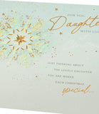 UK Greetings Christmas Card for Daughter - Snowflakes Design