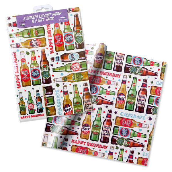 Wrapping Paper 2 Sheets & 2 Tags