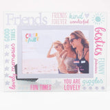 Friends Cheerful Glass Photo Frame 3D Word 6" x 4"
