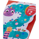 Caterpillar Design 2nd Birthday Card