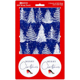 Trees Wrapping Paper 2 Sheets & 2 Tags