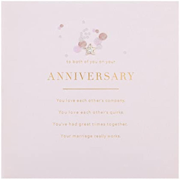 Anniversary Card to Both Elegant Text Led Design