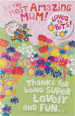 Fun Design Mum Birthday Card with Badge