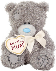 Me to You Tatty Teddy 'Amazing Mum' 10cm Plush Bear With Embroidered Flower - Official Collection