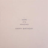 Geometric Foiled Design with 3D Tag Birthday Card