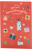 UK Greetings Christmas Card for Granddaughter - Sweet Presents Design,Multi,149 mm x 229 mm