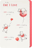 Disney Winnie The Pooh One I Love Valentines Day Card