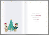 Boofle Embellished Special Daughter & Son-in-Law Cute Christmas Greeting Card 771243