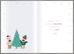 Boofle Embellished Special Daughter & Son-in-Law Cute Christmas Greeting Card 771243
