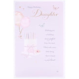 Light Pink Design Daughter Birthday Cards