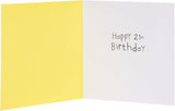 UK Greetings 21st Birthday Card for Him/Her/Friend - Red Design