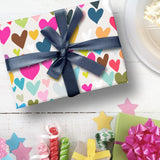 4 Sheets 750mm x 500mm of Hearts Tissue Paper