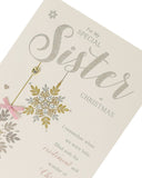 Off White Christmas Card For Sister