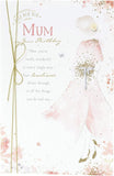 Birthday Card for Amazing Mum with Ribbon