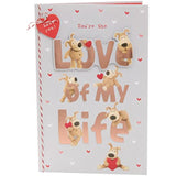 Boofle One I Love Valentine's Day Card With Envelope - Cute Design with Boofles & Large Lettering, 165mm x 254mm