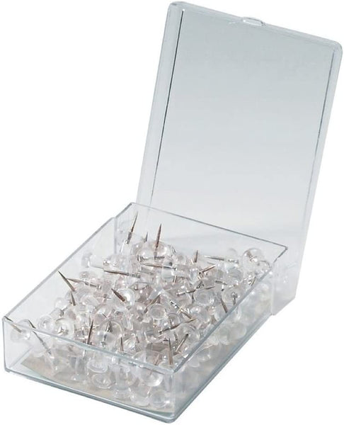 Transparent Clear 100 Push Pins