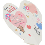 Pop-Up Heart Design Wife Birthday Card