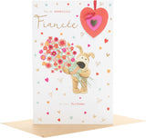Cute Design Boofle Fiancée Birthday Card