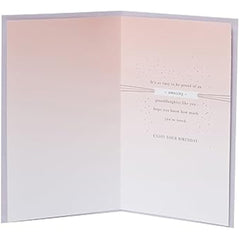UK Greetings Birthday Card for Granddaughter - Silver Balloon Design