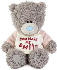 Tatty Teddy Plush 10cm High Bear Wearing Cute 'You Make Me Smile' T-Shirt Official Collection