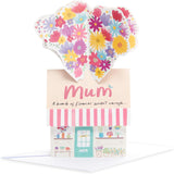 UK Greetings Birthday Card for Mum - Pop-Up Flower Shop Design