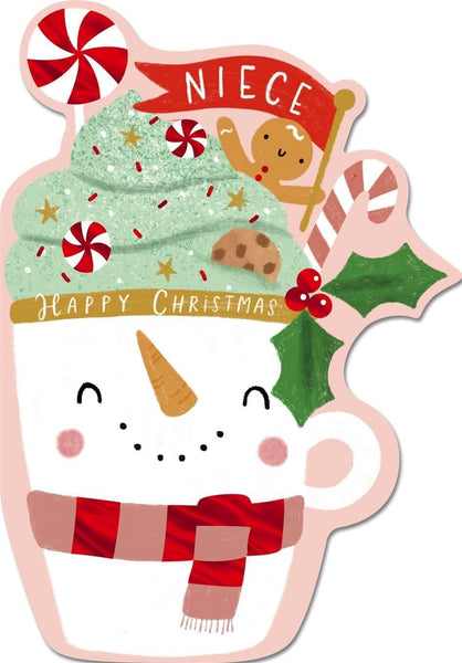 Hallmark Niece Christmas Card - Niece Happy Christmas Snowman mug
