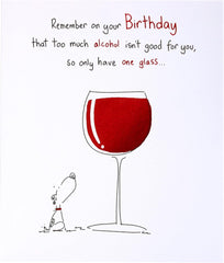 Funny Wine Design Friend Birthday Card
