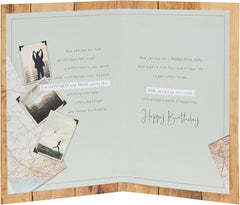 Birthday Card for Son with Envelope - Cute Design with Photographic Montage