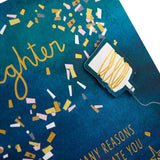 Contemporary Party Celebration Design Daughter Birthday Card
