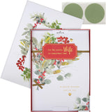 Hallmark Boxed Christmas Card for Wife - Classic Seasonal Foliage Design