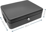 12 Inch Black Lockable Security Box with Bolt Down Kit