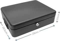 12 Inch Black Lockable Security Box with Bolt Down Kit